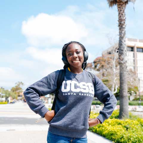 UCSB Student posing for the camera
